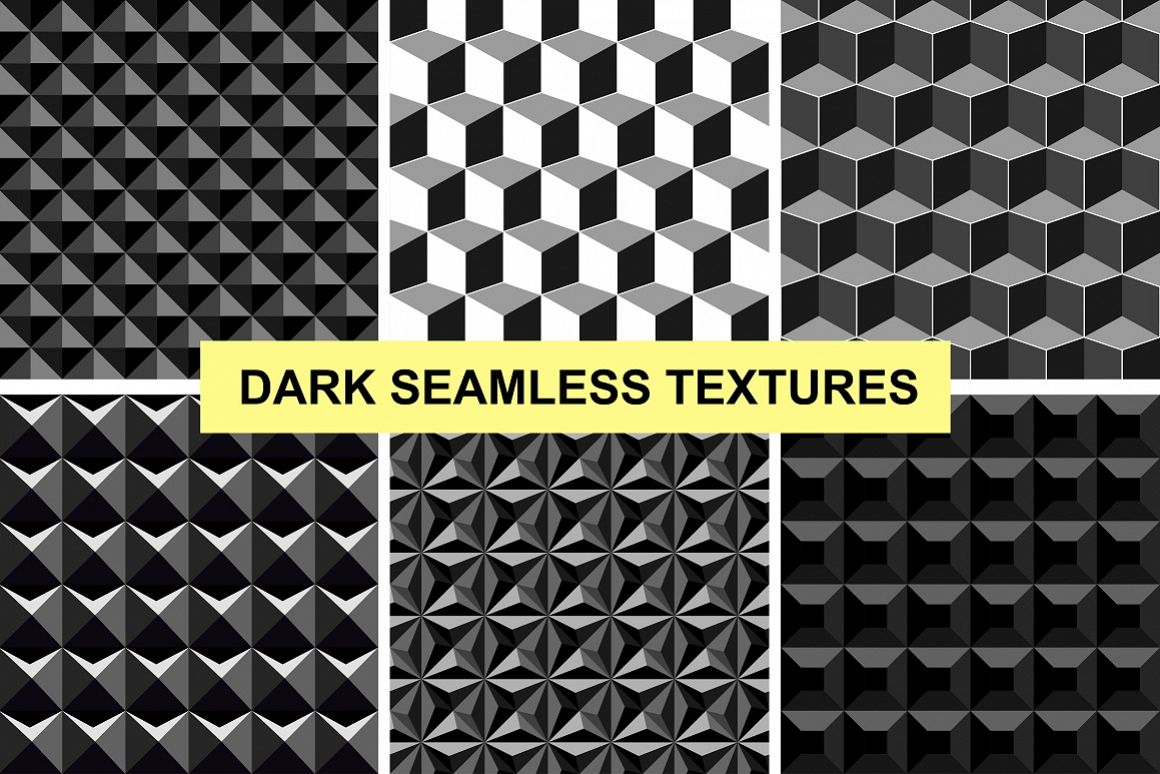 Dark seamless geometric textures example image 1