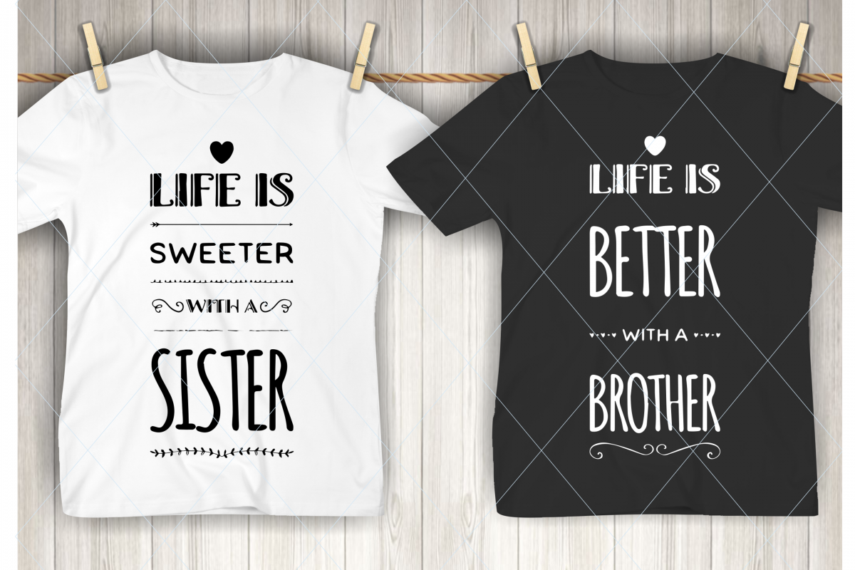 Brother svg, sister svg, family cut file, kids, children svg example image 1