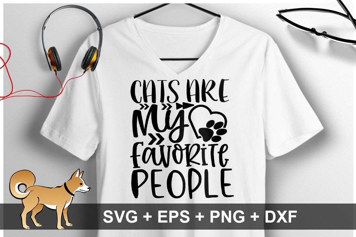 Cats Are My Favorite People SVG Design example image 1