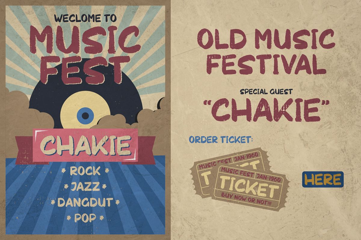 Chakie - Retro Brush Fonts example image 1