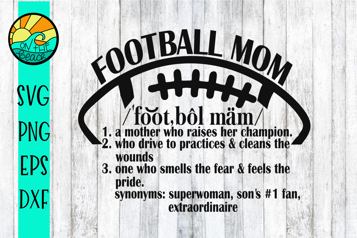 Football Mom Fan - SVG - DXF - EPS - PNG example image 1