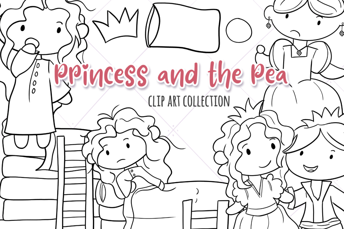 Princess and the Pea Story Book Stamps example image 1