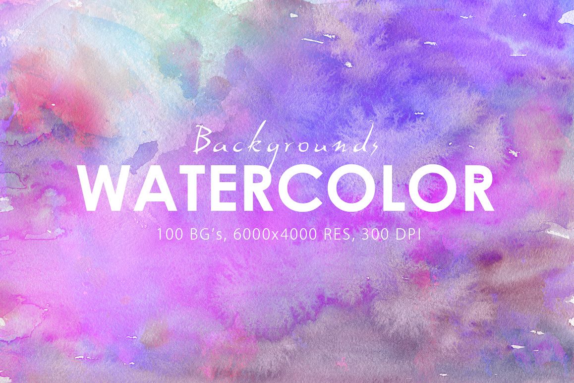100 Watercolor Backgrounds Vol.2 example image 1