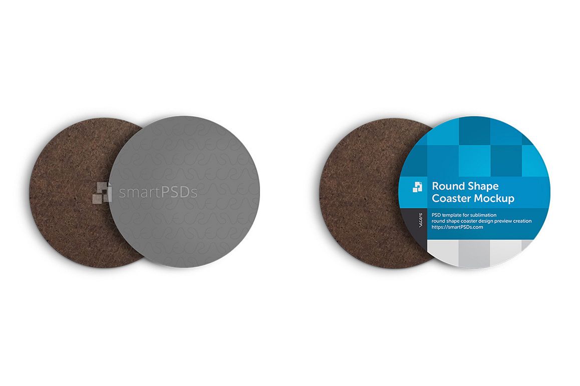 Round Shape Coasters Design Mockup example image 1