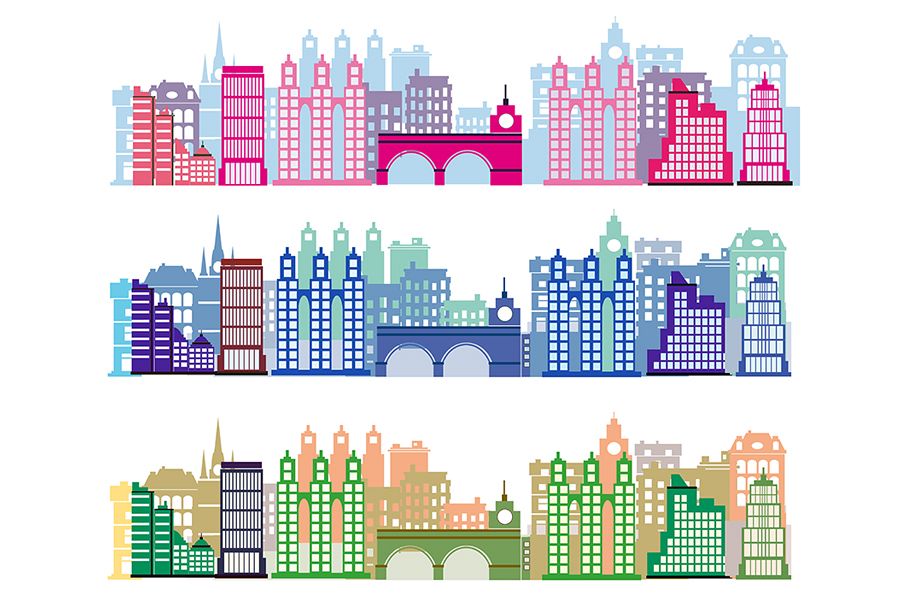 Silhouette of a city example image 1