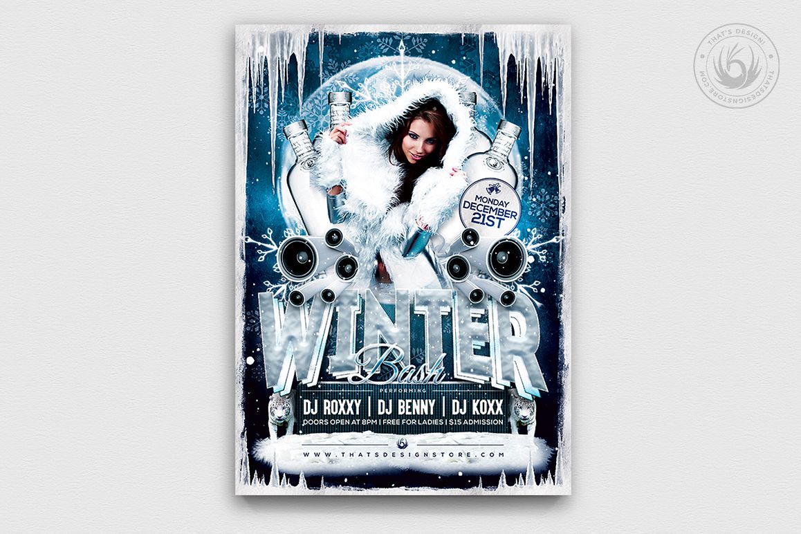 Winter Bash Flyer Template V1 example image 1