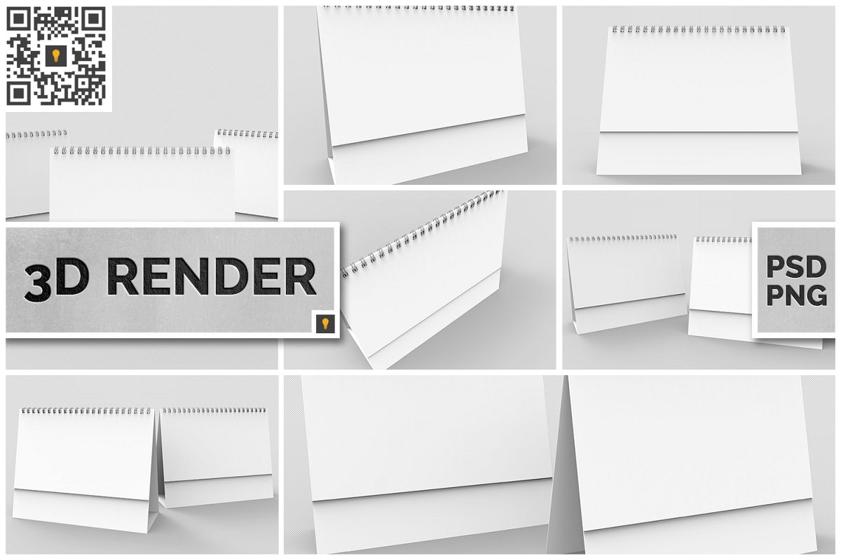 Desktop Calendar 3D Render example image 1