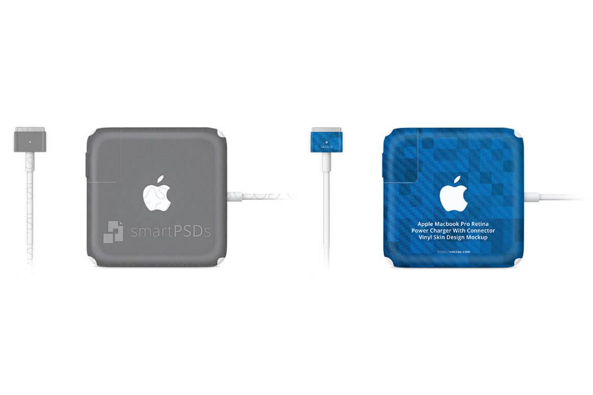 Apple MacBook Pro Retina Power Adapter (Charger with Connector) Vinyl Skin Design Mockup example image 1