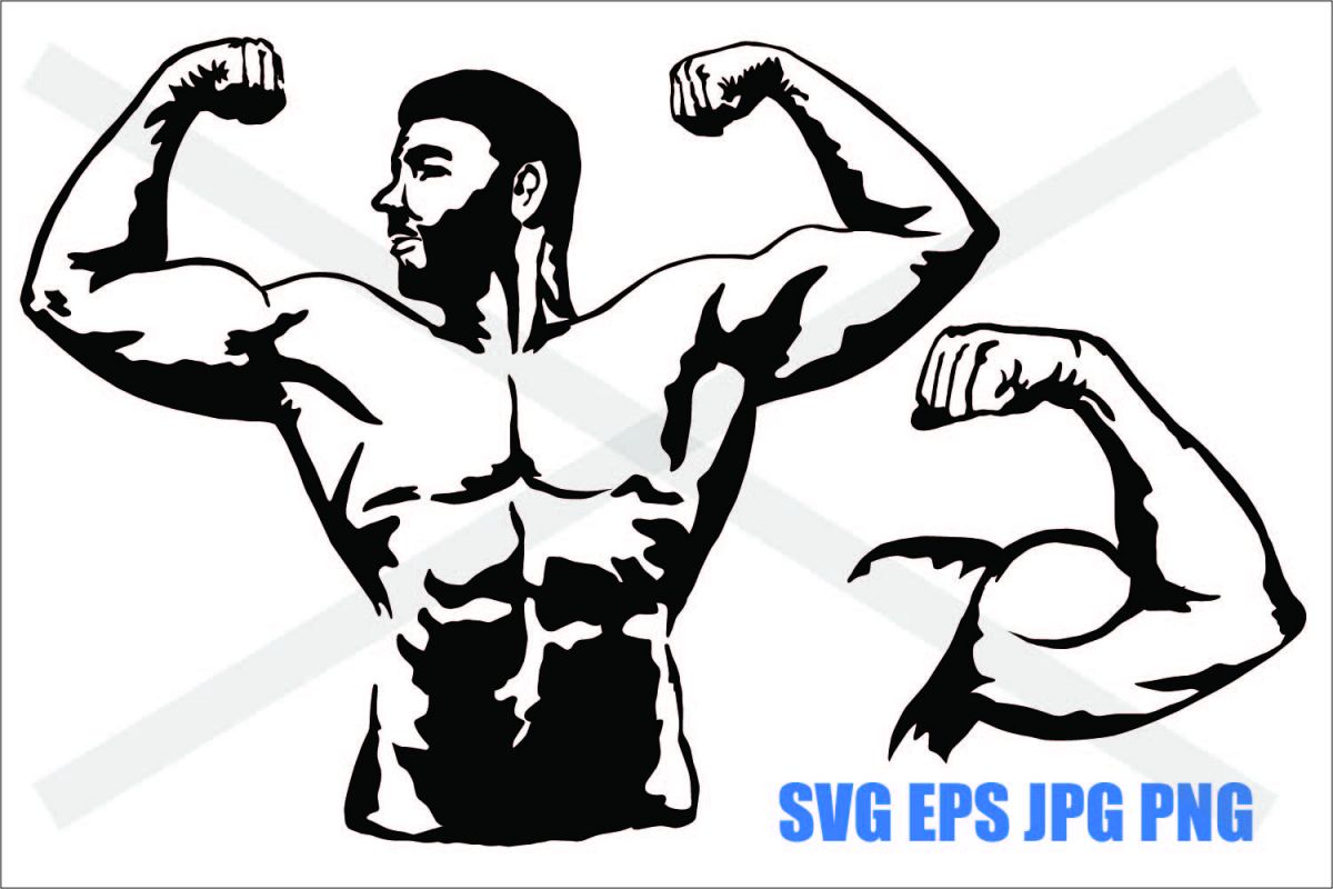 Muscle Man - SVG EPS JPG PNG example image 1