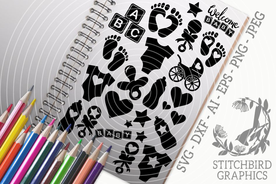 Download Baby Shower Bundle SVG, Silhouette Studio, Cricut, Eps ...