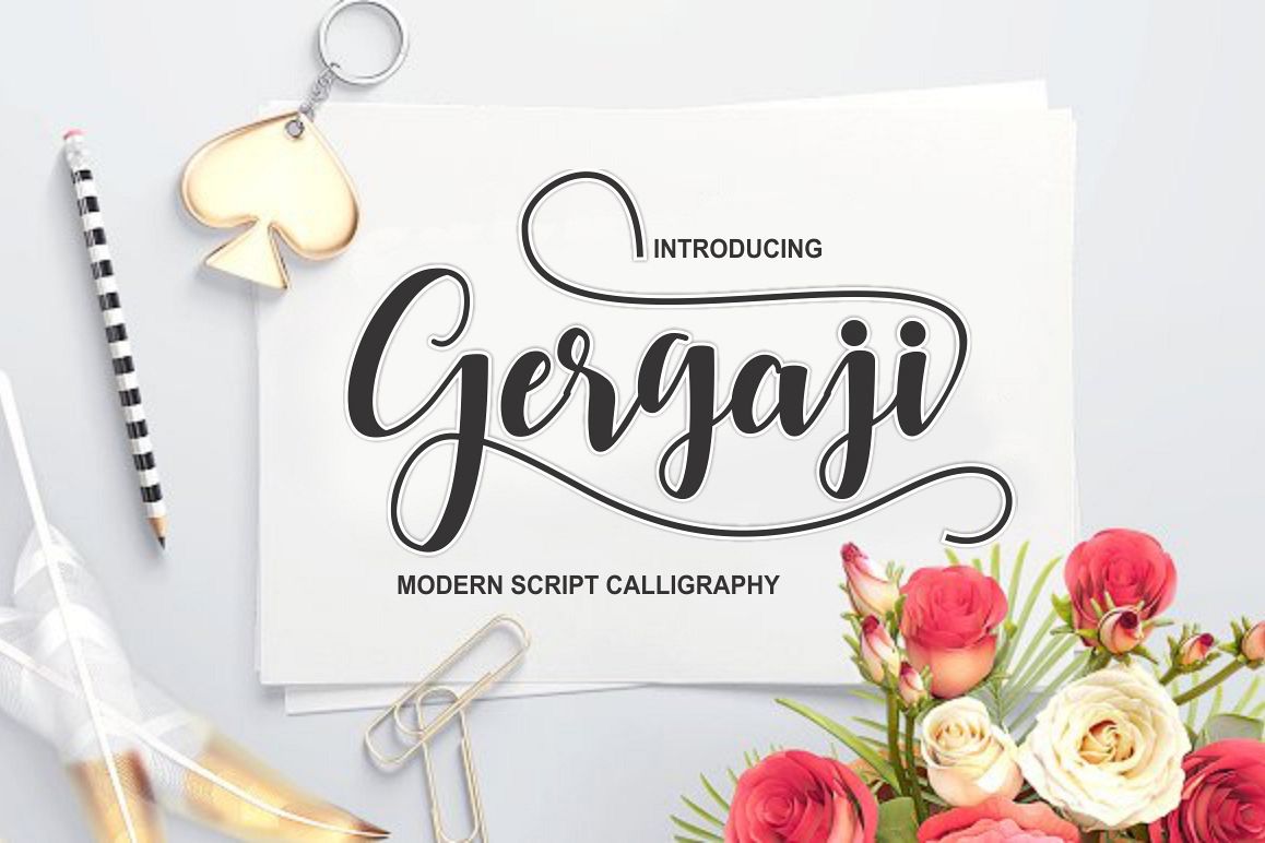 gergaji script font example image 1
