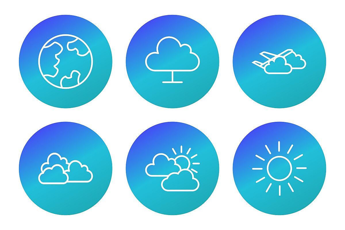 Set Of Weather And Season Icons example image 1