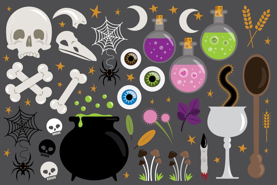 Witches Kitchen Clip Art Set example image 1