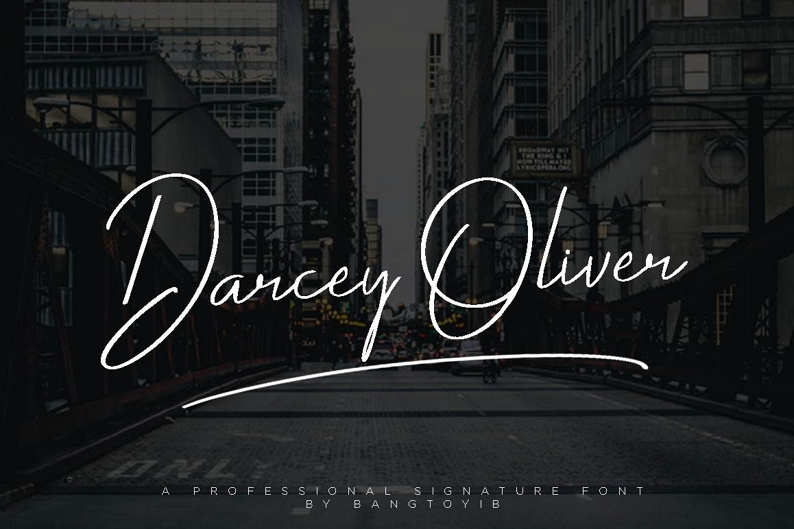 Darcey Oliver Signature Font example image 1