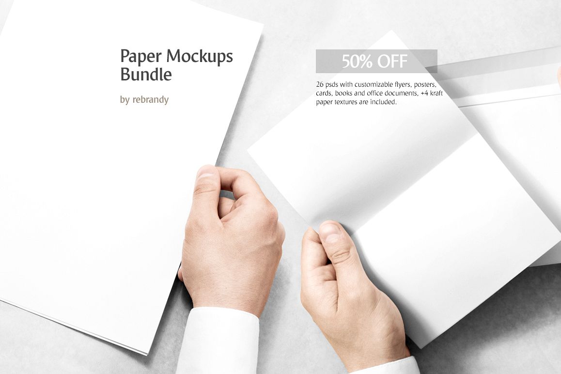 Paper Mockups Bundle example image 1