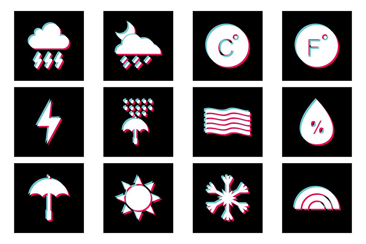 Set Of Weather And Season Icons example image 1