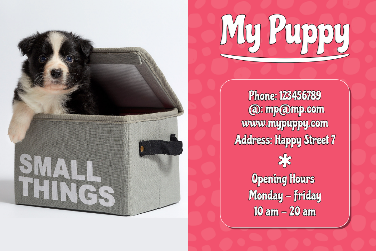 My Puppy Business Card Template example image 1