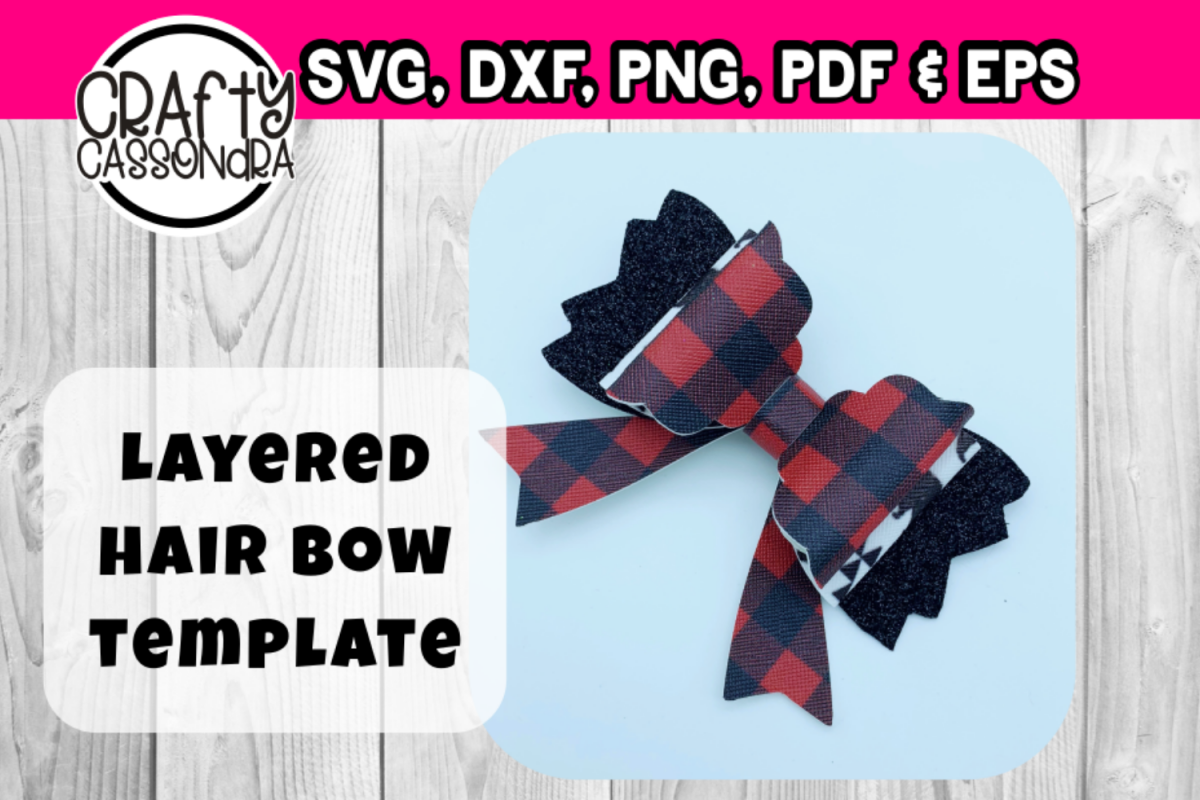 Layered Hair Bow Template example image 1