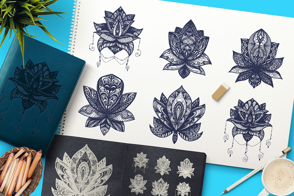 Boho Mandala Lotuses example image 1