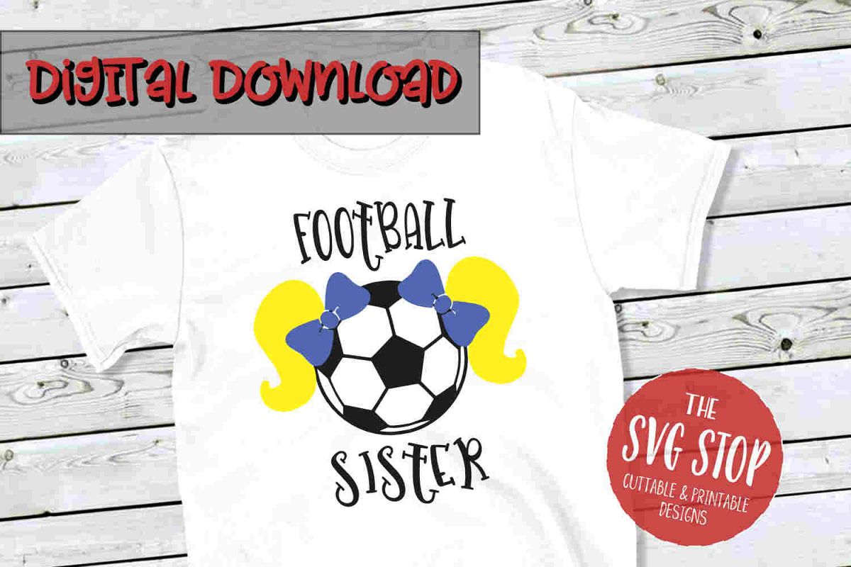 Football-Soccer Sister 4-SVG, PNG, DXF example image 1