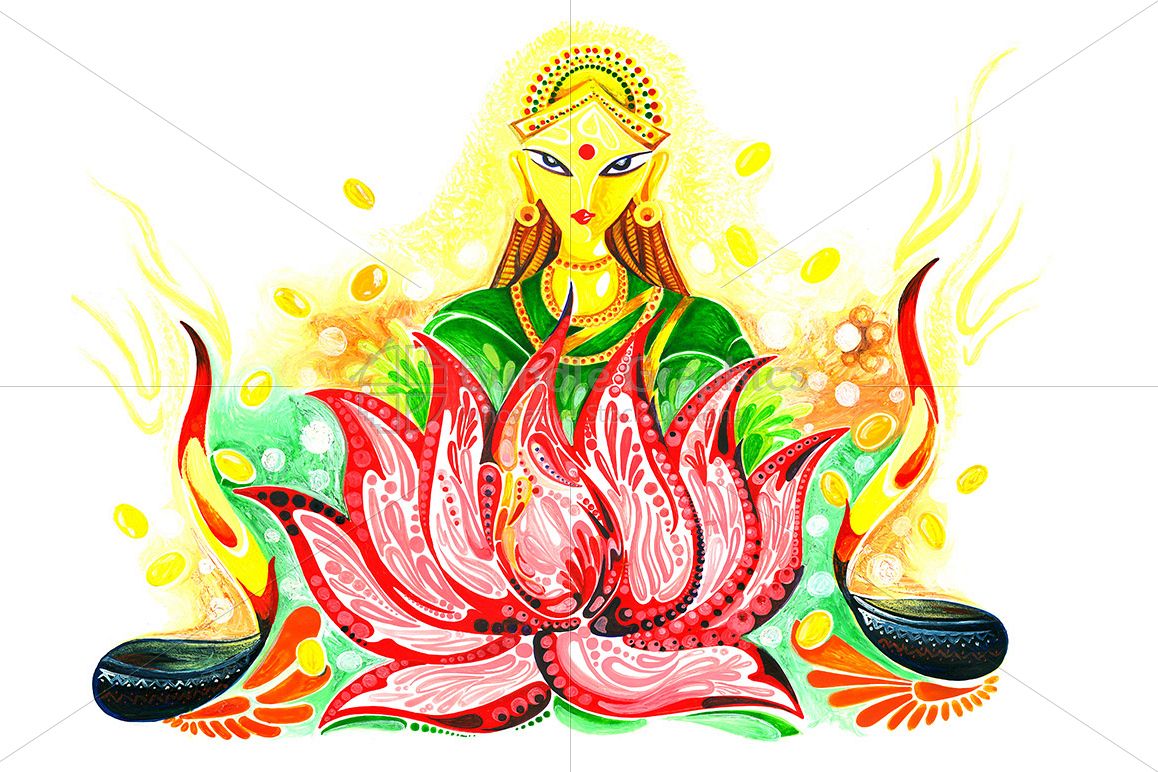 Lakshmi Maa - Abstract Painting example image 1