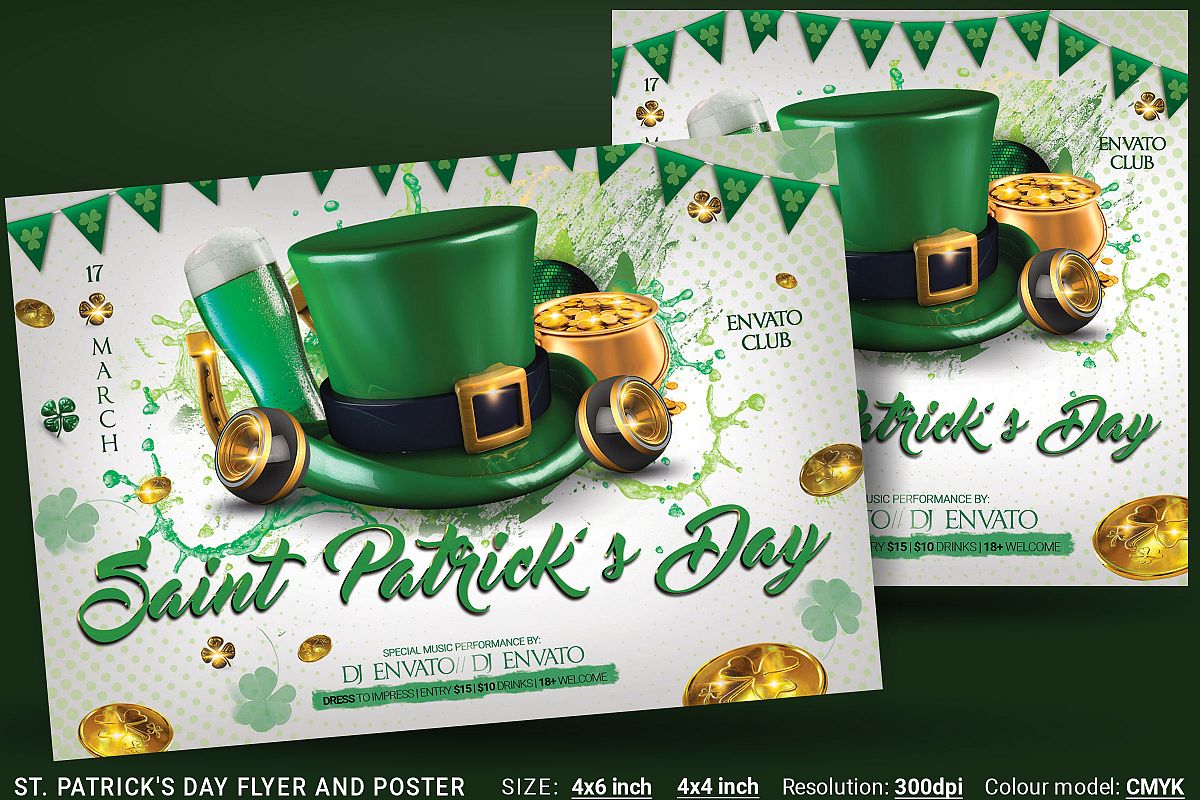 St. Patrick's Day Flyer And Poster example image 1