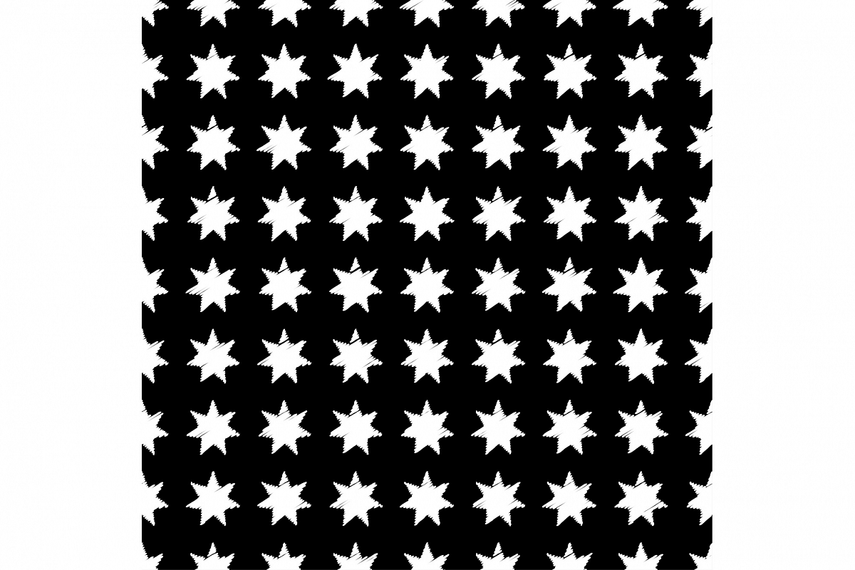 Seamless vector background with decorative stars. Print. Cloth design, wallpaper. example image 1