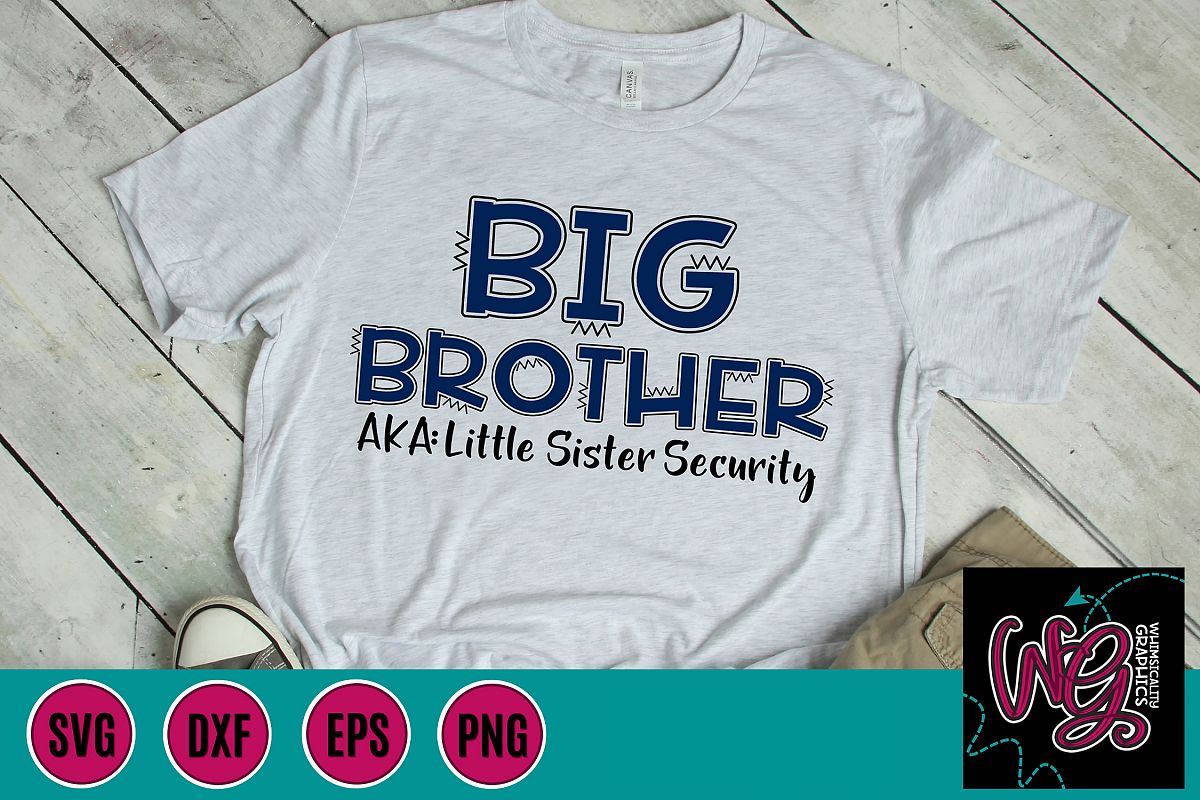 Big Brother Little Sister Security SVG, DXF, PNG, EPS example image 1