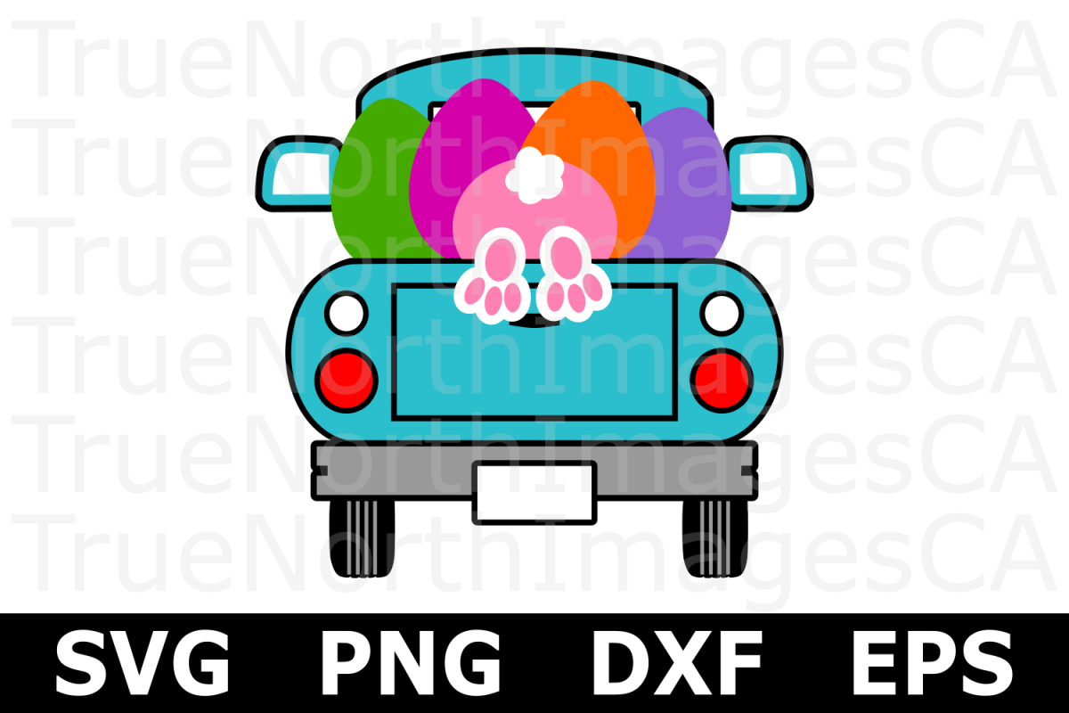 Easter Truck - An Easter SVG Cut File example image 1