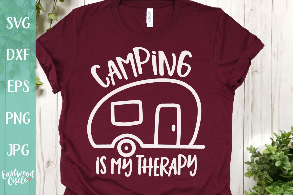 Camping Is My Therapy - A Camping SVG example image 1