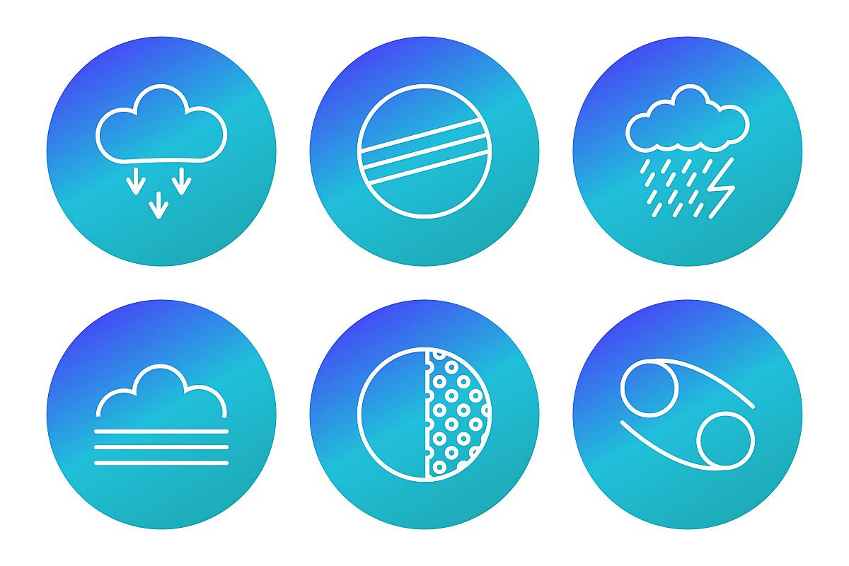 Set Of Weather And Season Icons example image 1