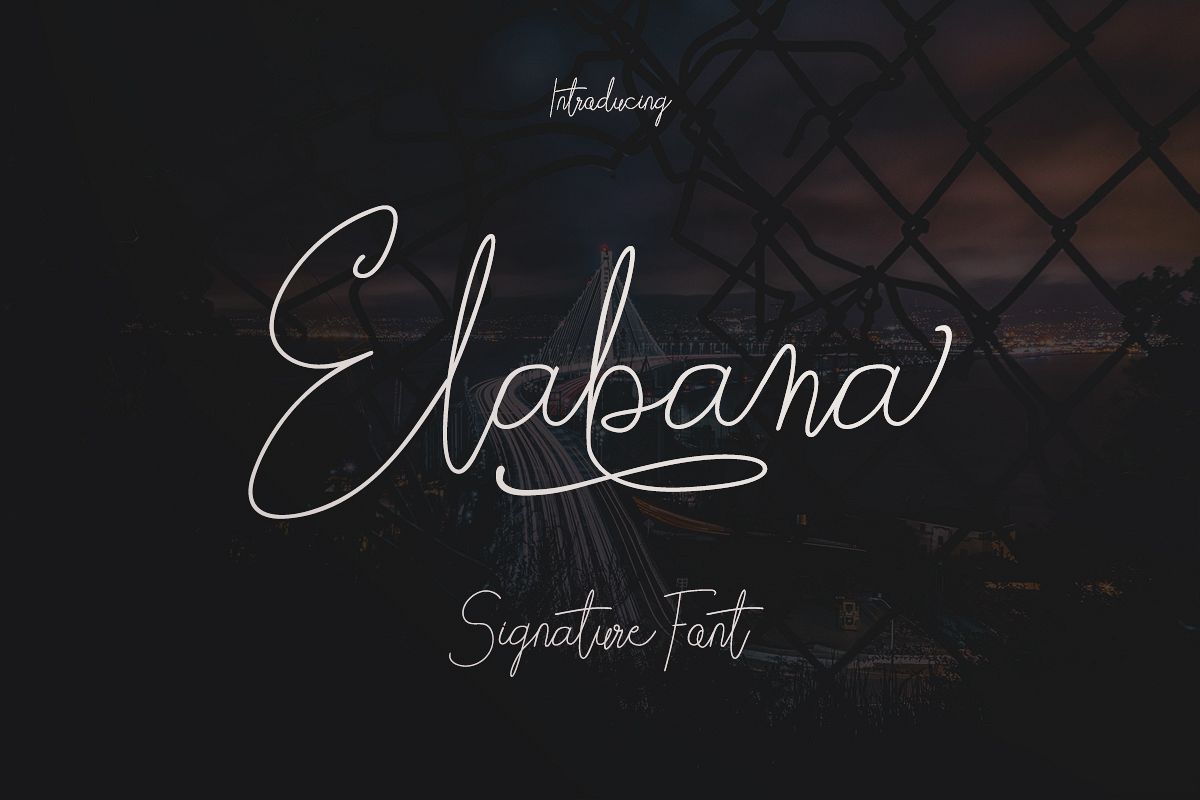 Elabama - Signature Font example image 1