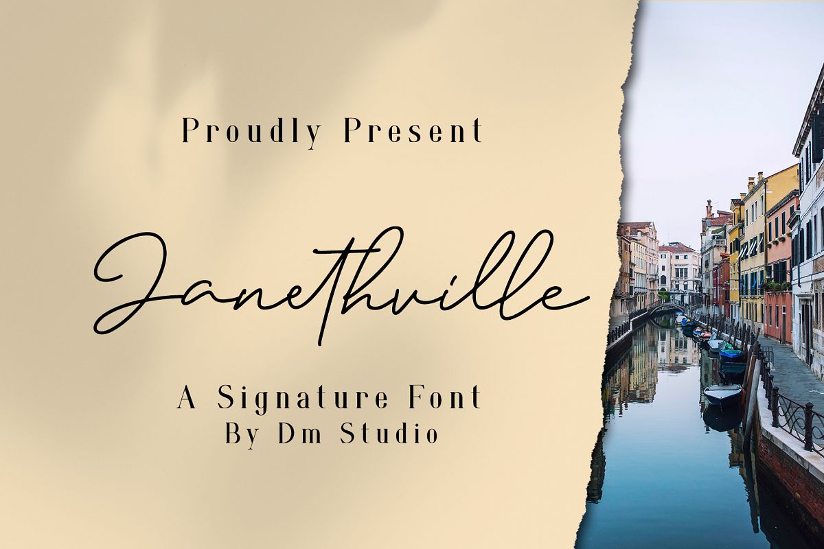 Janethville - Signature Font example image 1