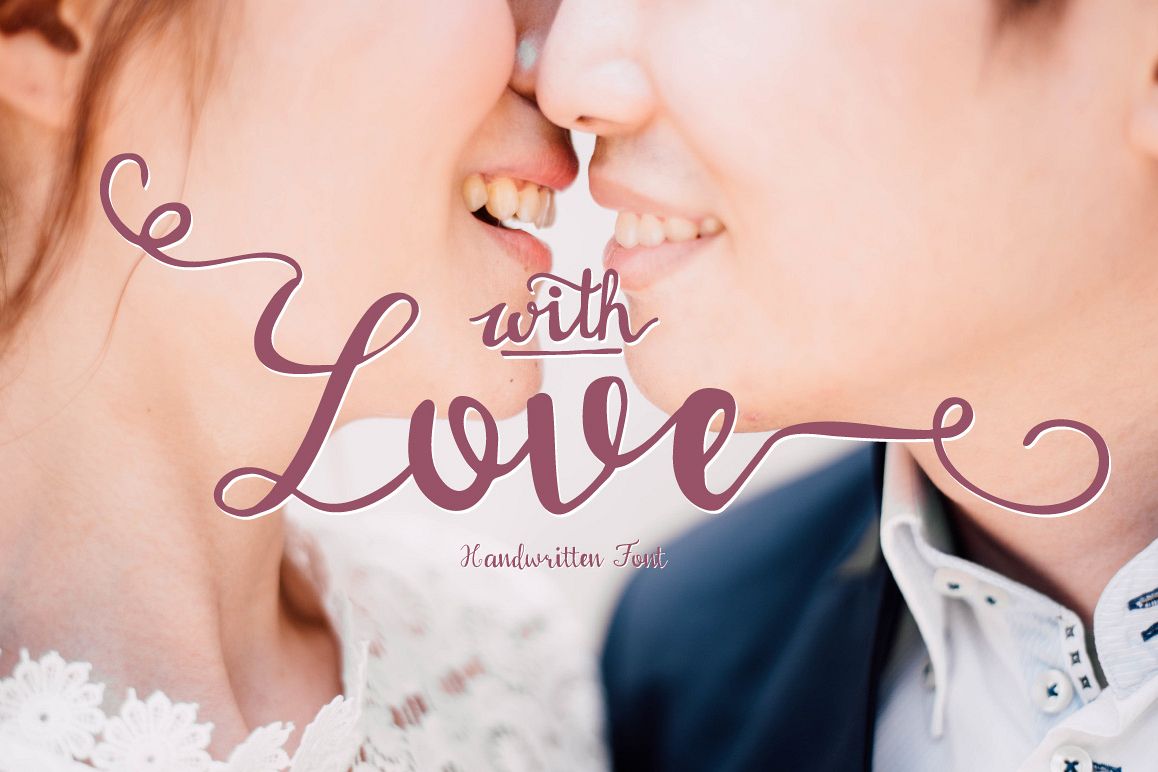 With love Handwritten font example image 1