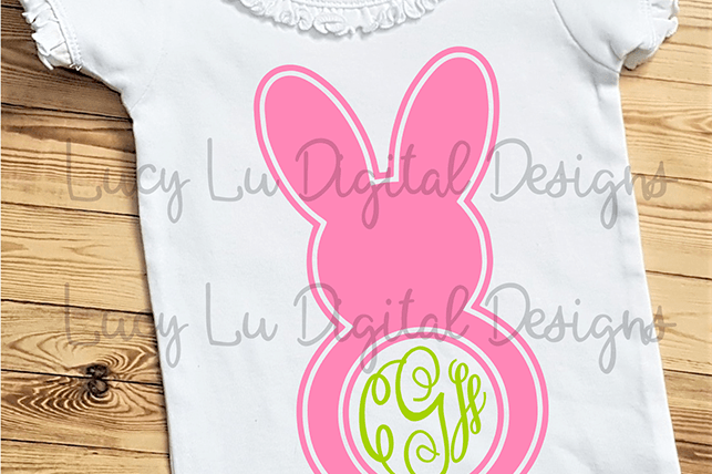 Bunny Monogram Frame example image 1