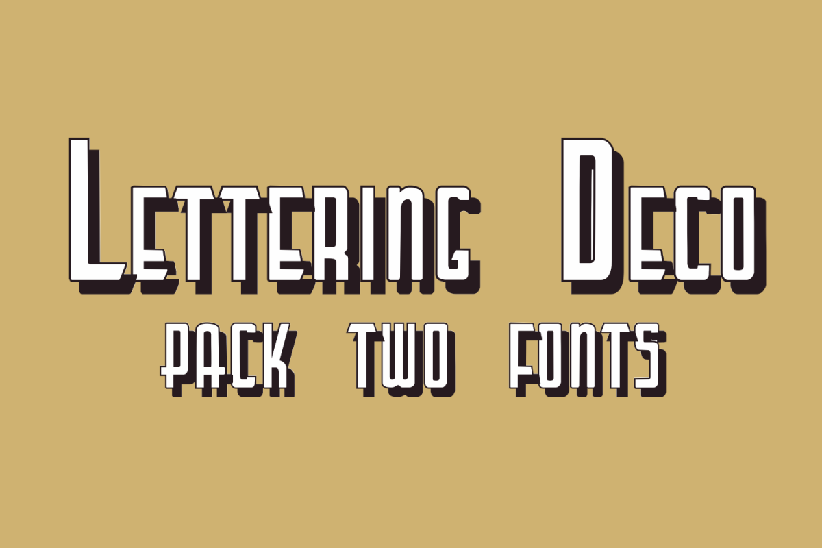 Lettering Deco (pack two fonts) example image 1