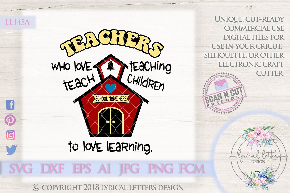Teachers Who Love Teaching SVG Cut File LL145A example image 1