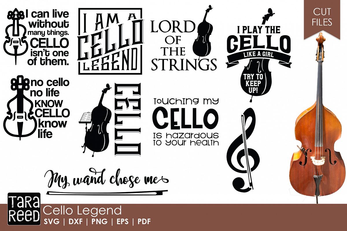 Cello Legend - Cello SVG & Cut Files for Crafters example image 1