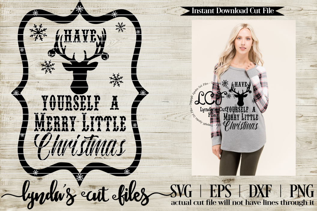 Have yourself a Merry Little Christmas//Christmas//SVG//EPS/ example image 1