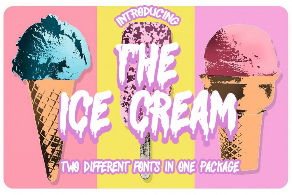 THE ICE CREAM 2 FONTS IN 1 PACKAGE example image 1