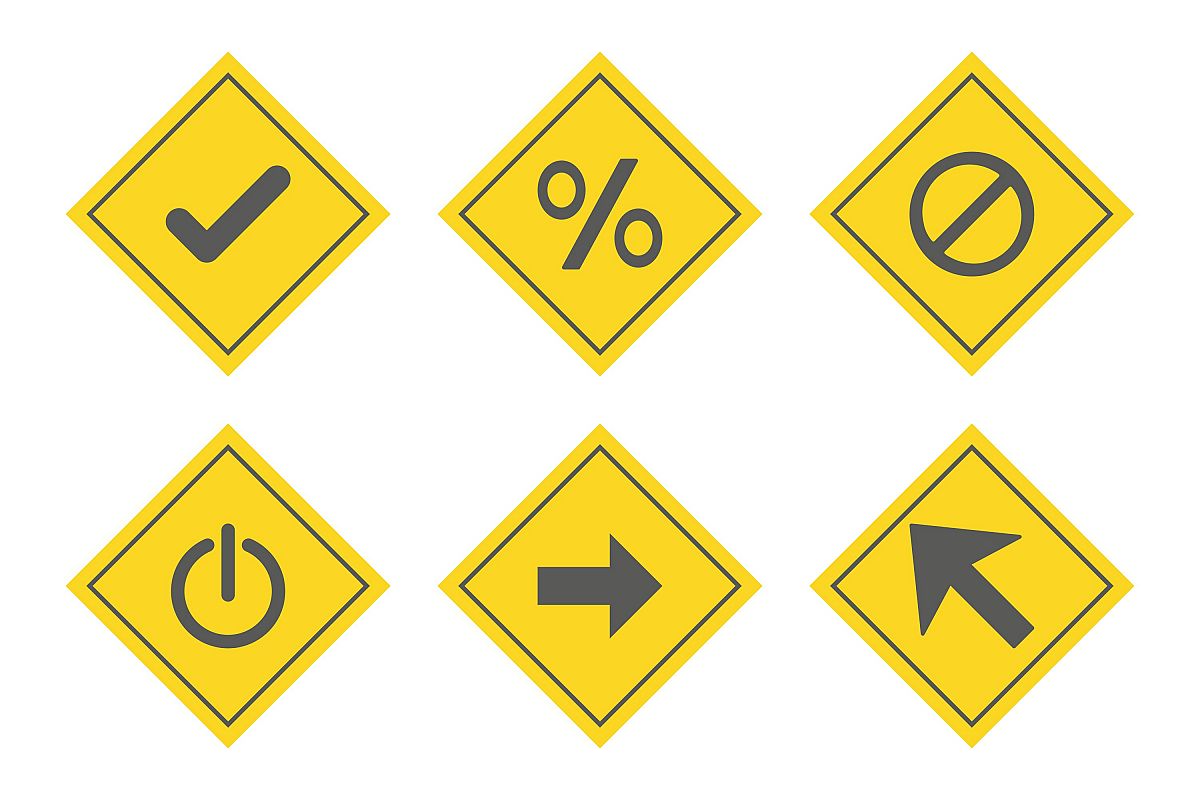 Set Of Basic Elements Icons example image 1