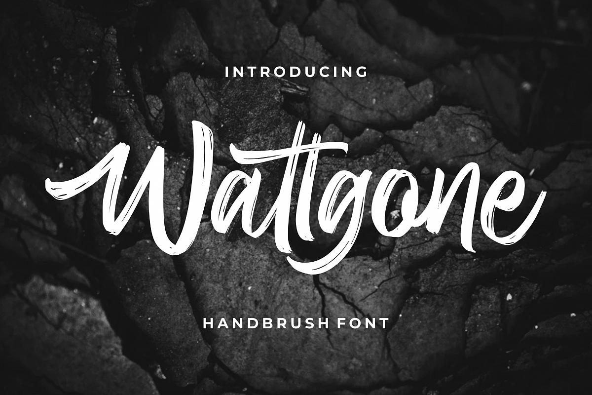 Wattgone - Handbrush Font example image 1
