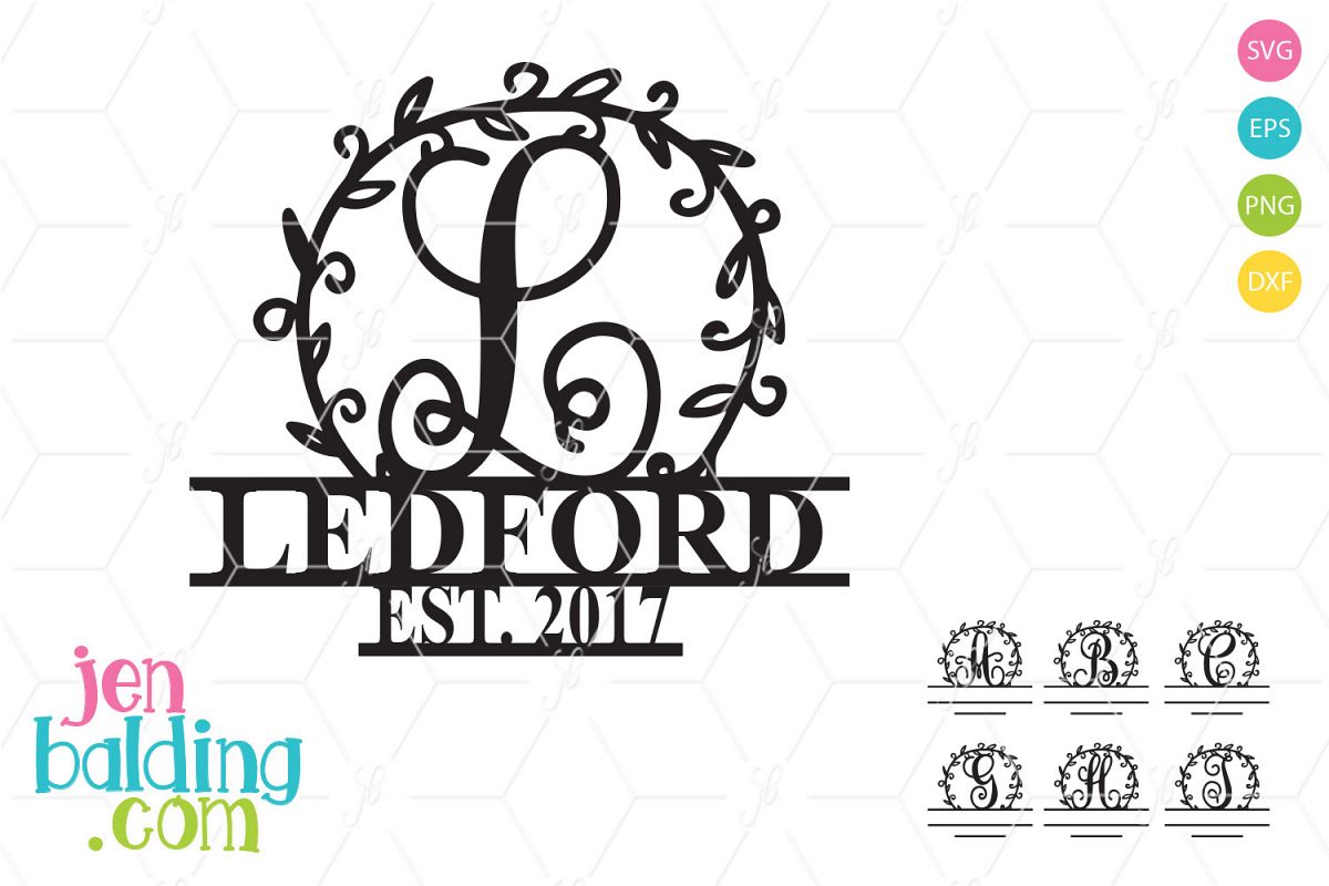 Wreath Monogram example image 1