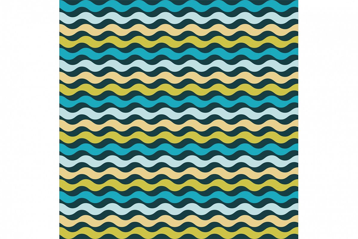 Seamless vector background with waves. Print. Repeating background. Cloth design, wallpaper. example image 1