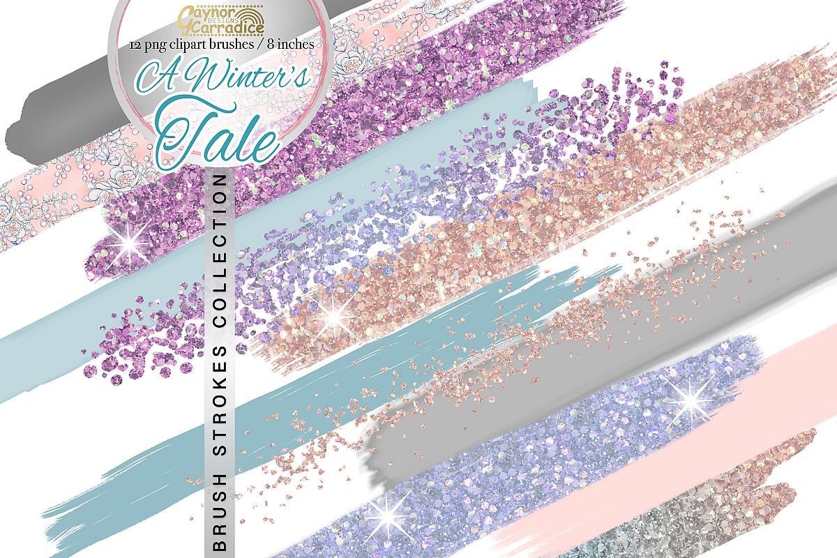 A winters tale paint brush strokes collection example image 1