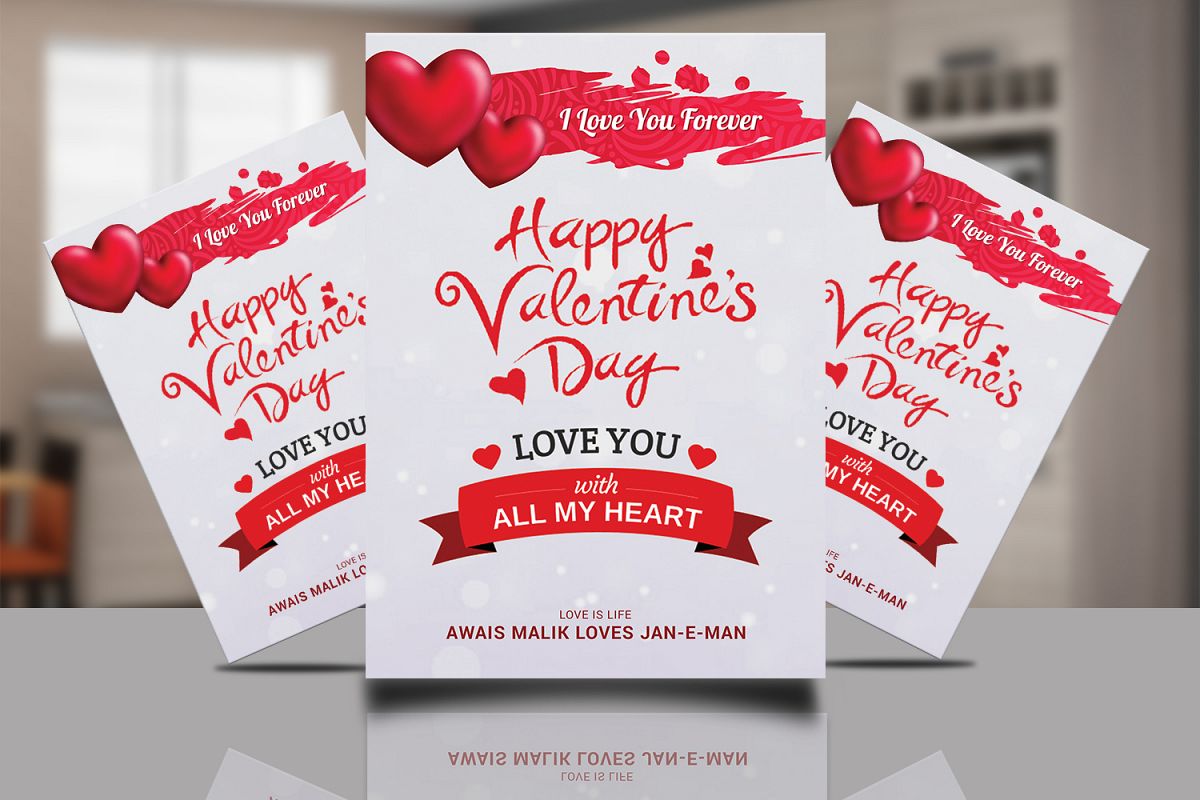 Valentine Day Psd Flyer example image 1