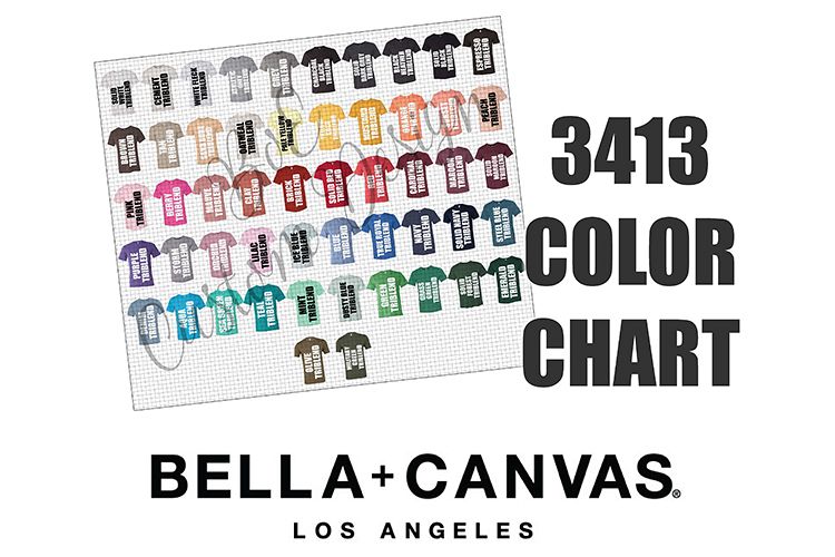 Bella Canvas 3413 Color Chart