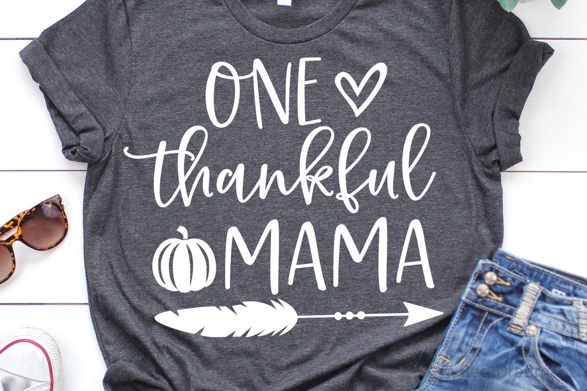 One Thankful Mama SVG, DXF, PNG, EPS example image 1