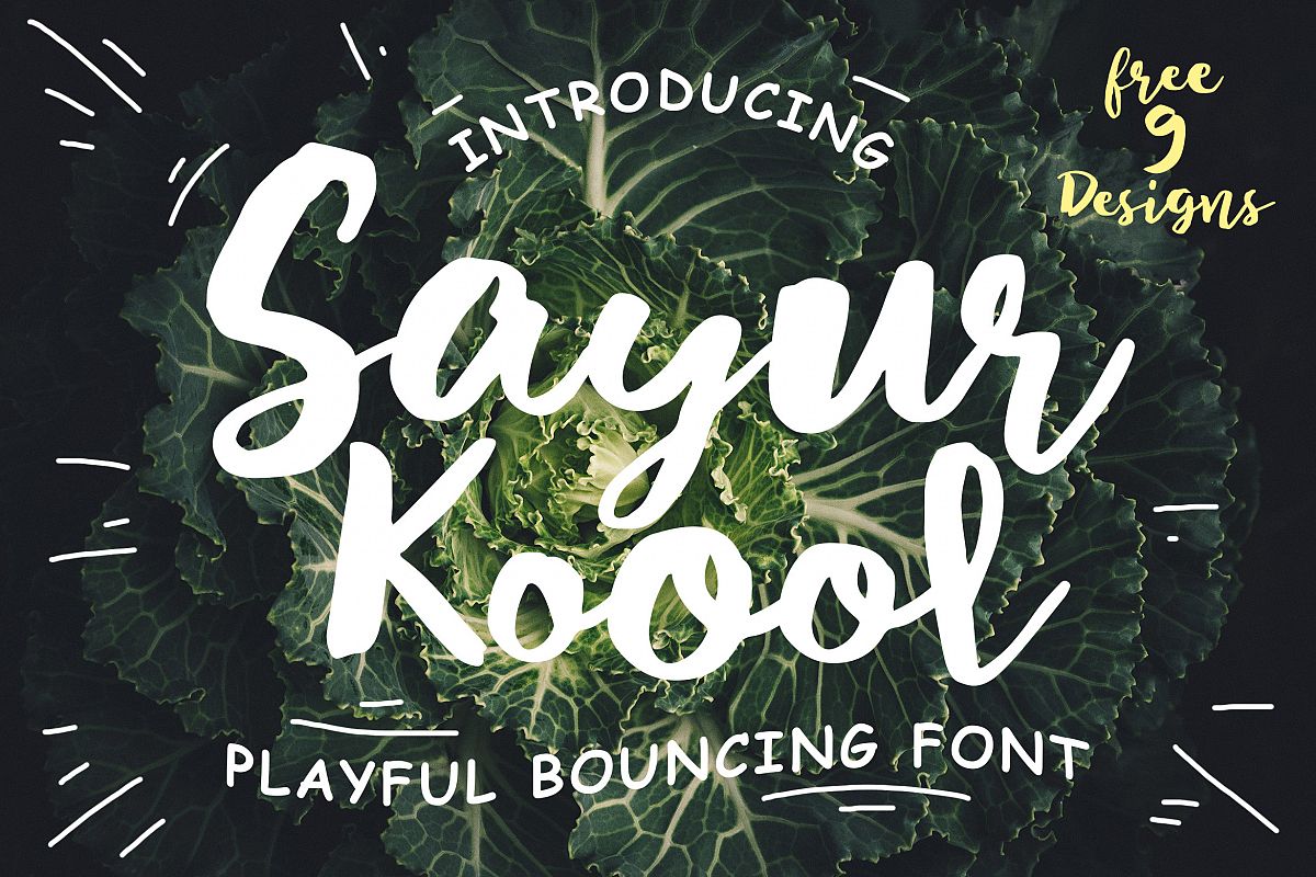 Sayur Koool and Bonus 9 Editable Designs example image 1