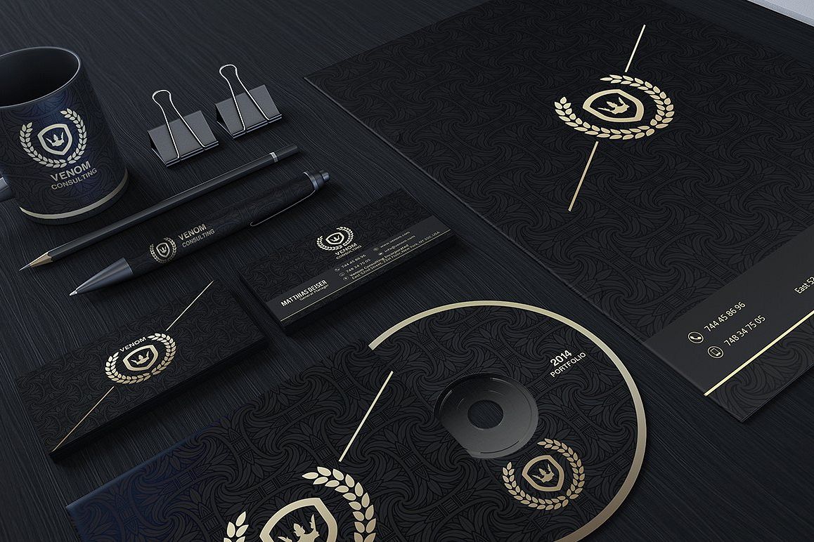 Gold And Black Corporate Identity example image 1